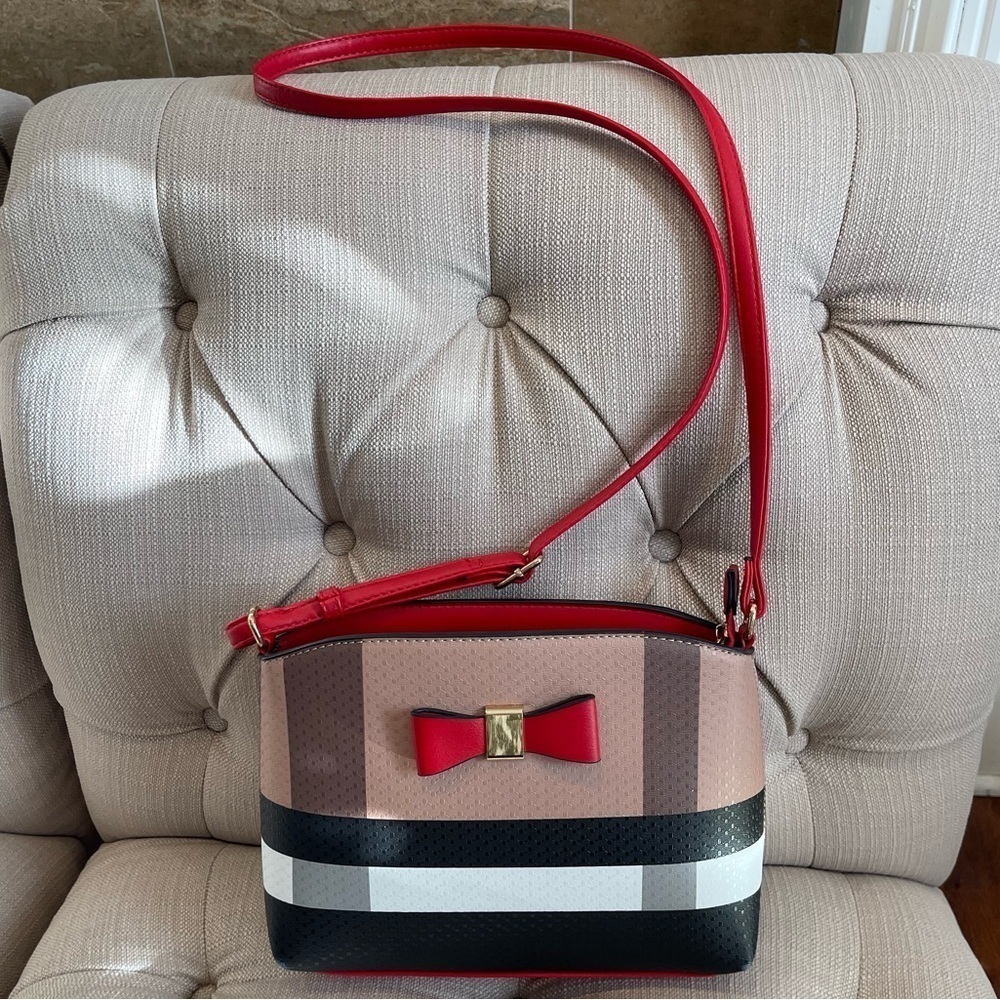 VEGAN Multicolor Block  Crossbody Handbag Peta Approved